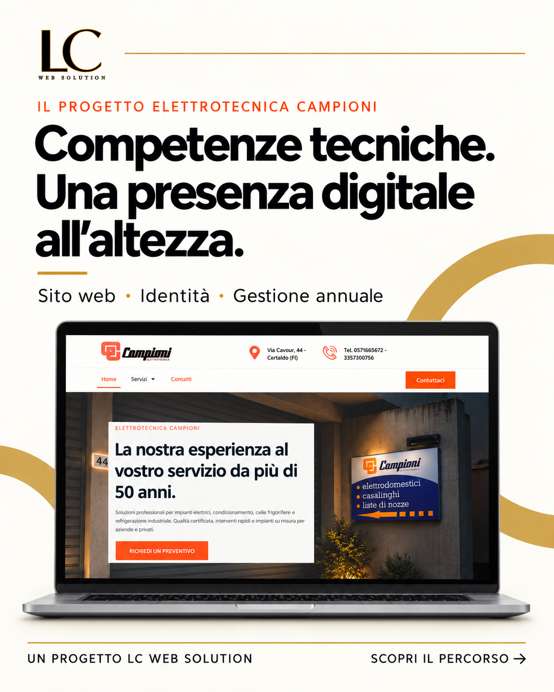 Elettrotecnica Campioni · Sito web e identità